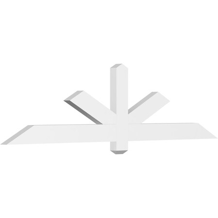 Ekena Millwork Kennewick Architectural Grade PVC Gable Bracket, 72"W x 18"H x 2"D x 4"F, 6/12 Pitch GBP072X18X0204KEN00
